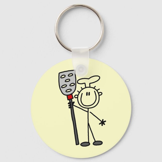 Chef With Spatula Key Ring (Front)