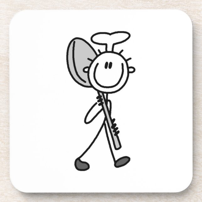 Chef With Spoon Coaster (Front)