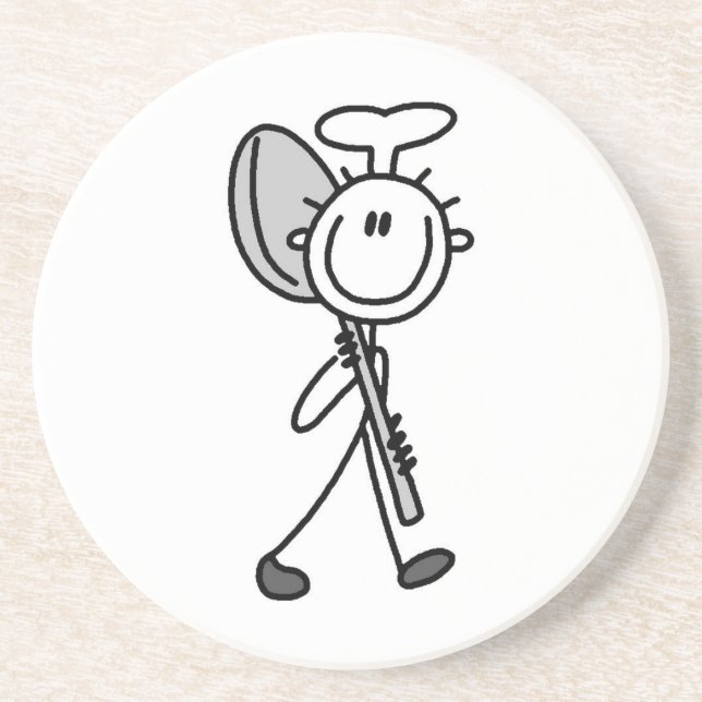 Chef With Spoon Coaster (Front)