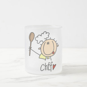 Chef With  Spoon Tshirts and Gifts Frosted Glass Coffee Mug