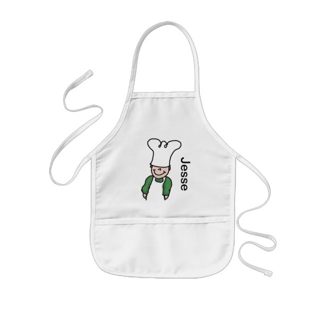 Chef with your name on it - Personalised  Kids Apron (Front)