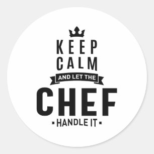 Chef Work Job Title Gift Classic Round Sticker