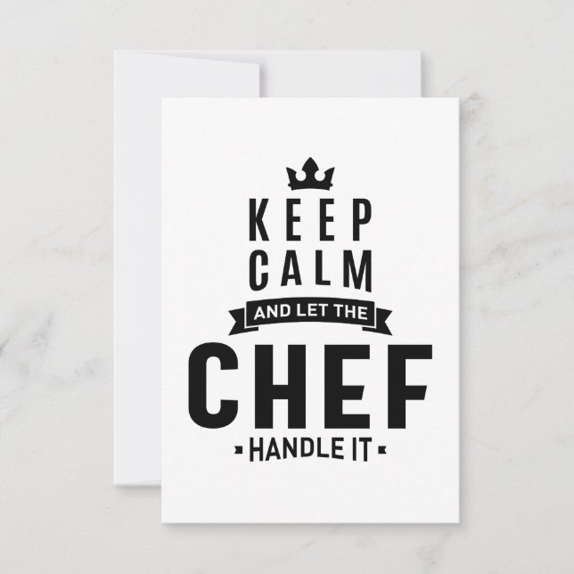 Chef Work Job Title Gift RSVP Card (Front)