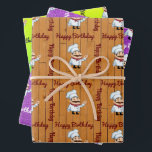 Chef Wrapping Paper Flat Sheet Set of 3<br><div class="desc">This is for congrats to a chef.</div>