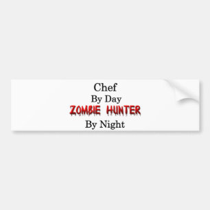 Chef/Zombie Hunter Bumper Sticker