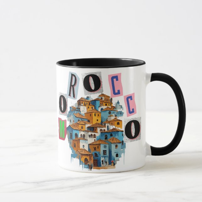 Chefchaouen: A Blue Paradise in the Rif Mountains Mug (Right)