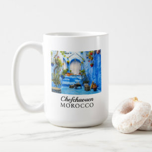Chefchaouen Blue City Morocco Oil Painting Boho Coffee Mug