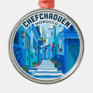 Chefchaouen Morocco Metal Tree Decoration