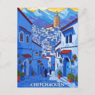 Chefchaouen Morocco Travel Postcard