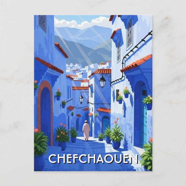 Chefchaouen Morocco Travel Postcard (Front)