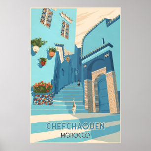 Chefchaouen Morocco Travel Poster