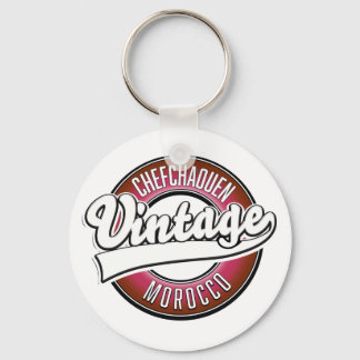 chefchaouen morocco vintage logo key ring