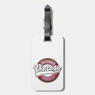 chefchaouen morocco vintage logo luggage tag