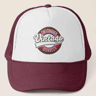 chefchaouen morocco vintage logo trucker hat