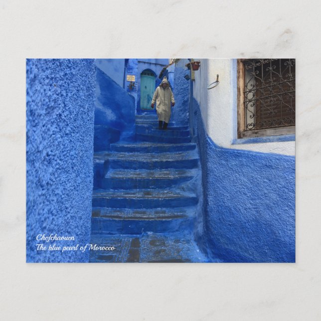 Chefchaouen - the blue city of Morocco Postcard (Front)