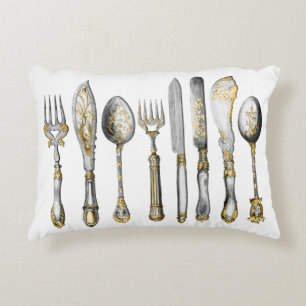 chefs catering cutlery business decorative cushion