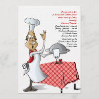 Chef's Choice Wedding Rehearsal Dinner Invitation