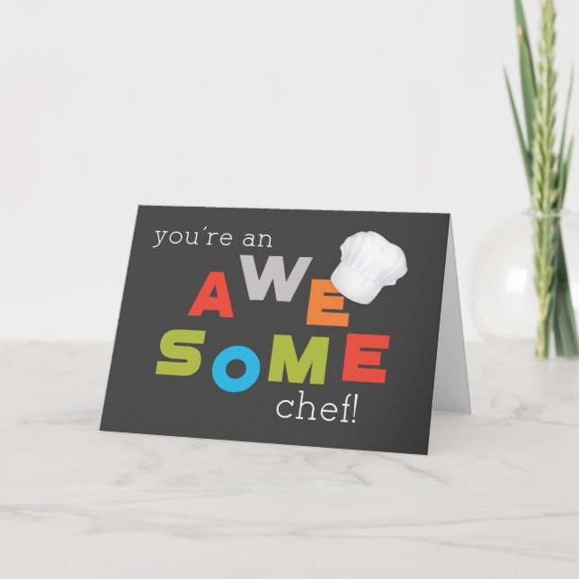 Chefs Day Awesome Thank You Card (Front)