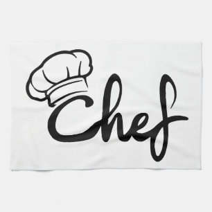 Chef's Elegance Apron Design Tea Towel