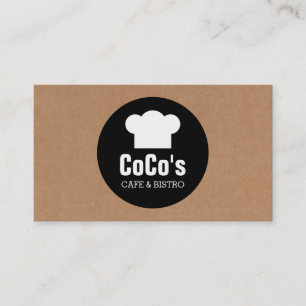 Chef's Hat Circle - Cardboard Box Business Card
