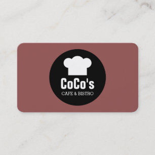 Chef's Hat Circle - Dark Red 955251 Business Card