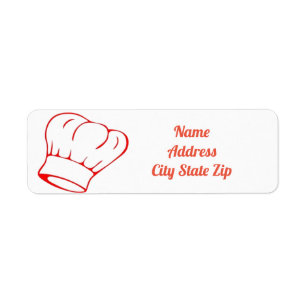 ***CHEF'S HAT*** RETURN ADDRESS LABELS