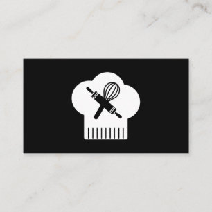 Chefs Hat Rolling Pin Whisk Business Card