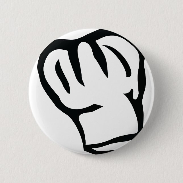 chefs head chef cook head 6 cm round badge (Front)