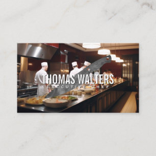 Chef's in the Kitchen   Metal Knife Business Card