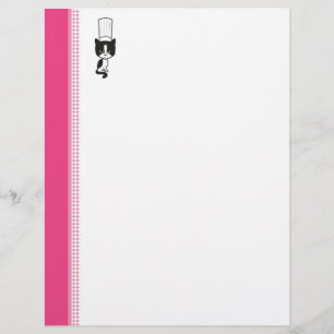 Chef's Kitty Recipe Page Illustrated - Unlined