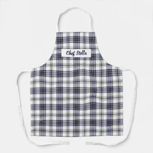 Chef's Name Tag Hannay Tartan Plaid  Apron