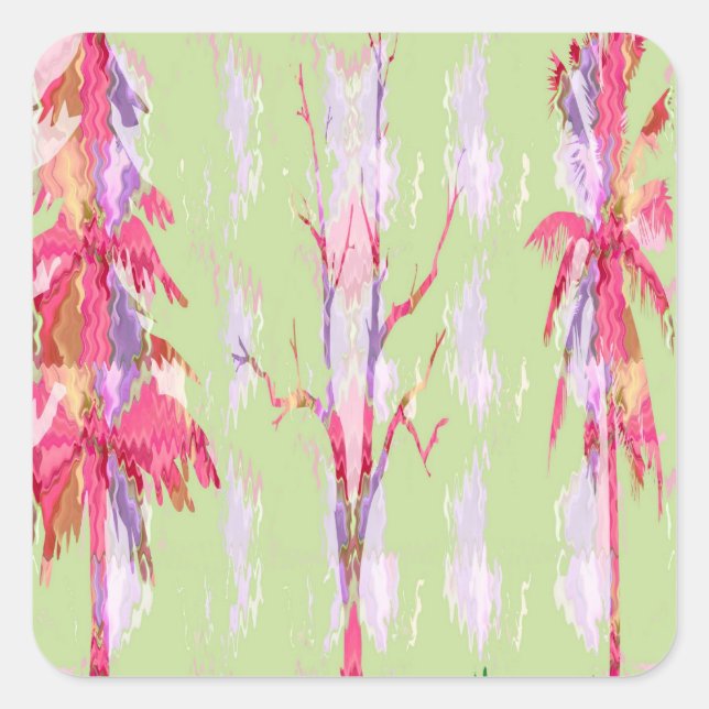 Chef's Tools - Tropical Herbs and Spice Lables Square Sticker (Front)