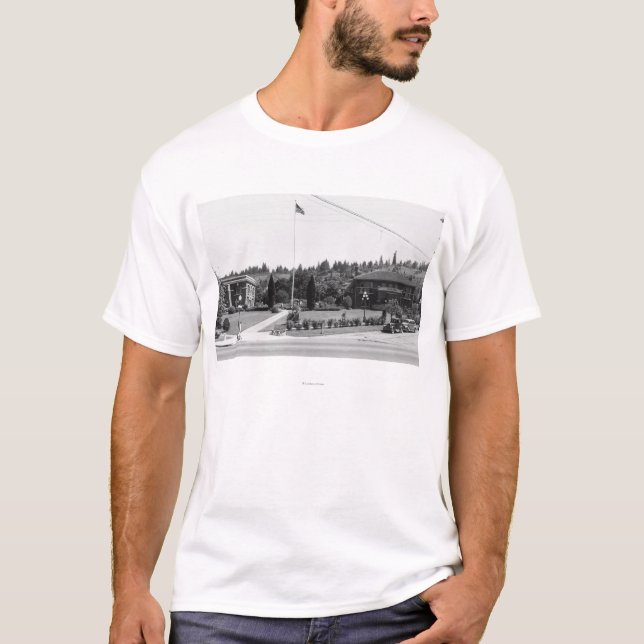 Chehalis, WA Town View and Civic Centre T-Shirt (Front)