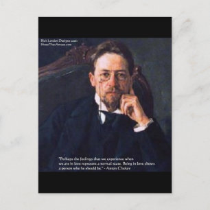 Chekhov "Love Normal State" Quote Gifts Tees Cards