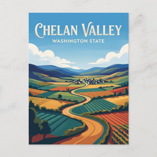 Chelan Valley USA Postcard (Front)