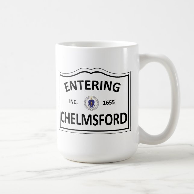 CHELMSFORD MASSACHUSETTS Hometown Mass MA Townie Coffee Mug (Right)