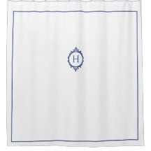 Chelsea Blue and White Monogrammed