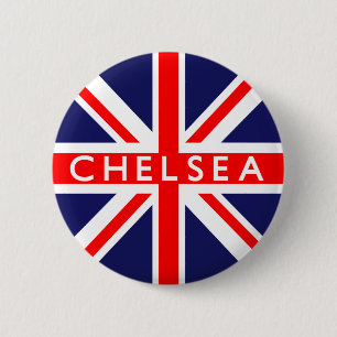 Chelsea : British Flag 6 Cm Round Badge