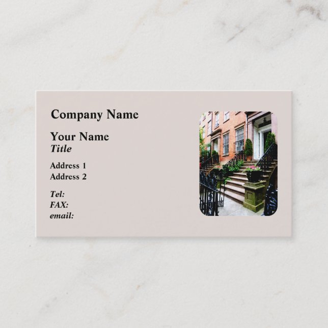 Chelsea Brownstone Business Card (Front)