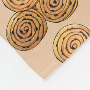 Chelsea Buns UK Currant Bun Bakery British Food Fleece Blanket