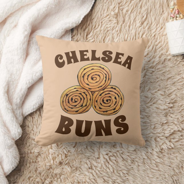 Chelsea Buns UK Currant Bun British Food Baking Cushion (Blanket)