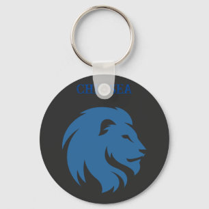 Chelsea FC with lion image. Customisable.  Key Ring