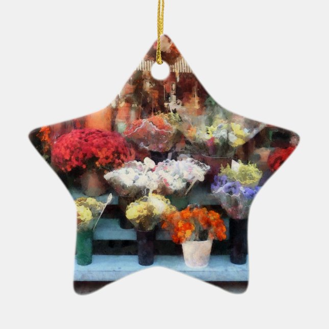 Chelsea Flower Shop Ceramic Tree Decoration (Front)