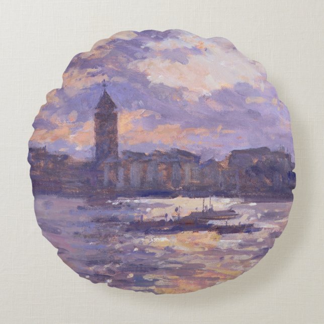 Chelsea Harbour Round Cushion (Front)