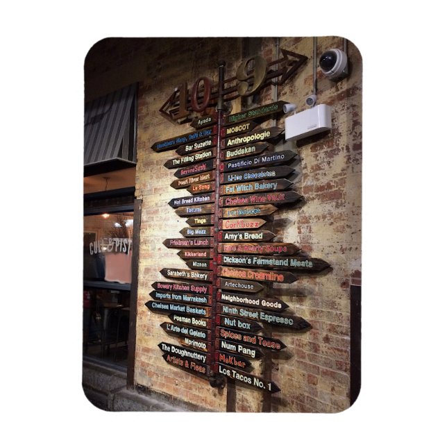 Chelsea Market Arrows Sign #1 Magnet (Vertical)