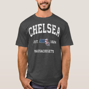Chelsea Massachusetts MA Vintage American Flag T-Shirt