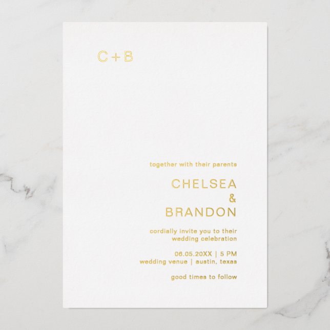 Chelsea Modern Wedding (Front)