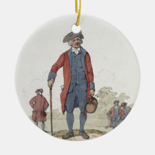 Chelsea Pensioner, from 'Costume of Great Britain' Ceramic Tree Decoration