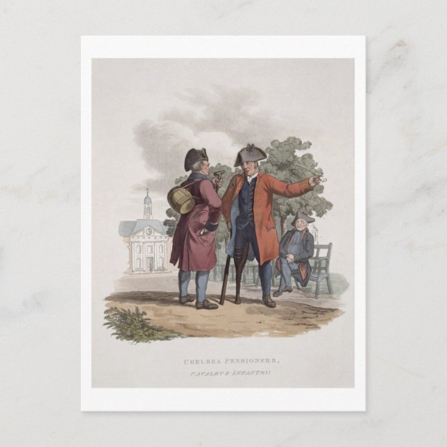 Chelsea Pensioners, Cavalry and Infantry, from 'Co Postcard (Front)