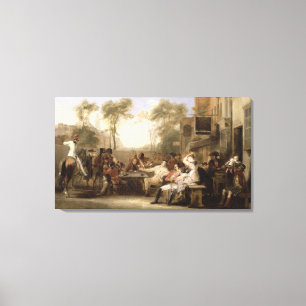 Chelsea Pensioners Receiving the Gazette Announcin Canvas Print